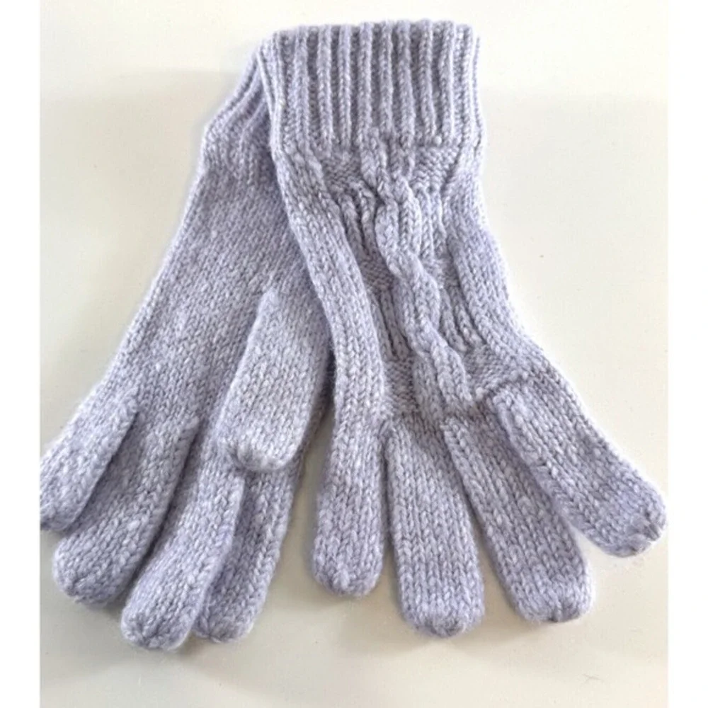 Isotoner‎ Cozy Cable Knit Gloves Knitwear Purple Cold Weather Chic 71-13